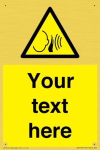 Custom warning sudden loud noise